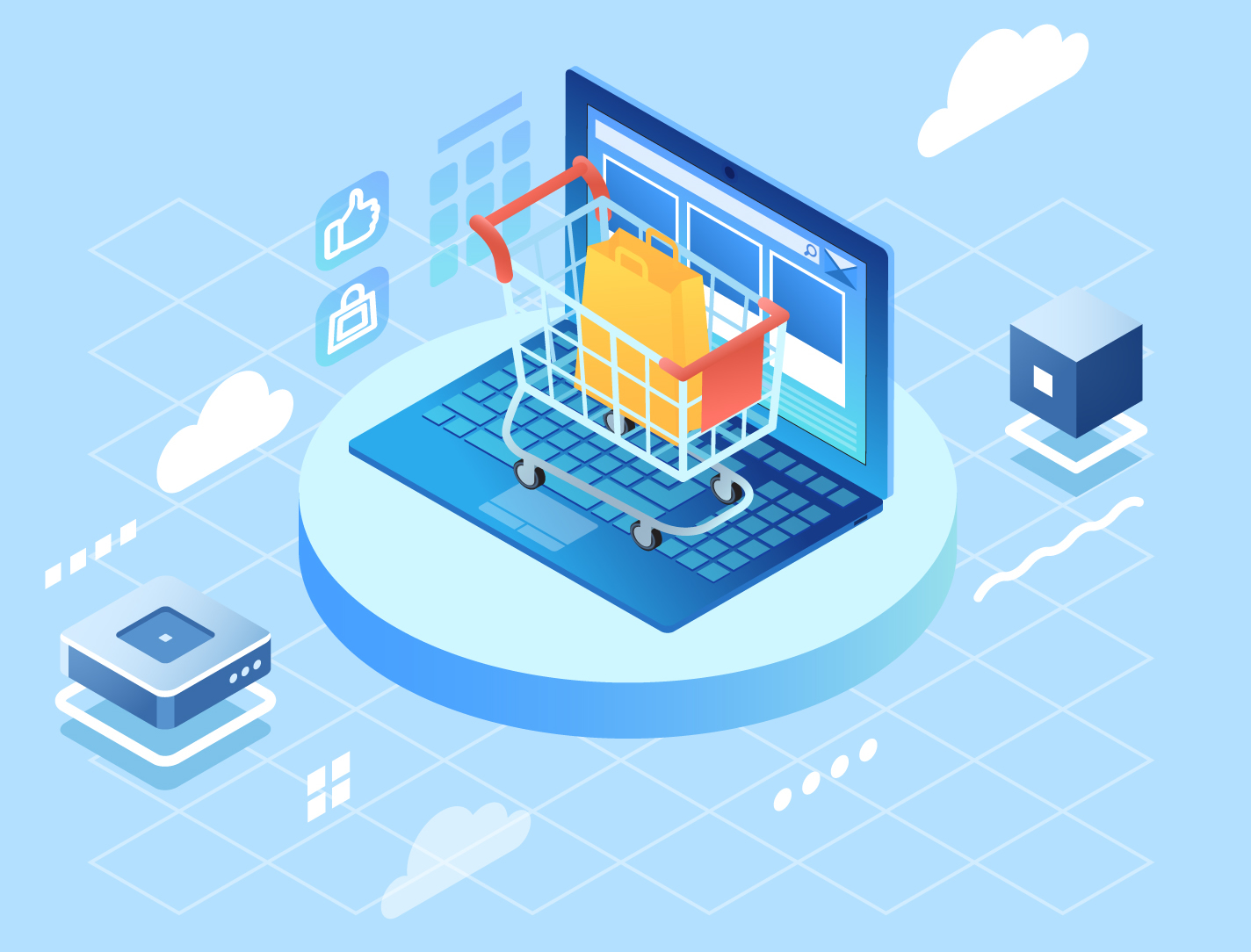 Plataforma de compras digital con carrito de compras